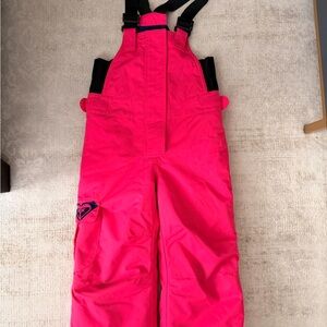 Roxy Bright Pink Kids Overalls